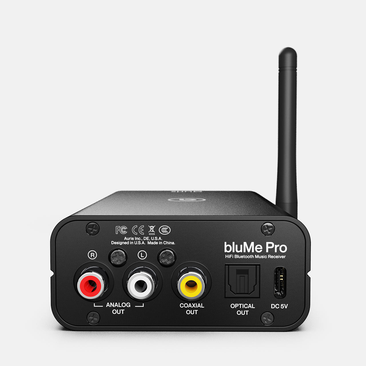 Auris Blume Pro HiFi Bluetooth 5.0 Music Receiver Long Range Bluetooth Adapter with Audiophile Dac, LDAC, aptX HD, OLED Display & Optical Coaxial